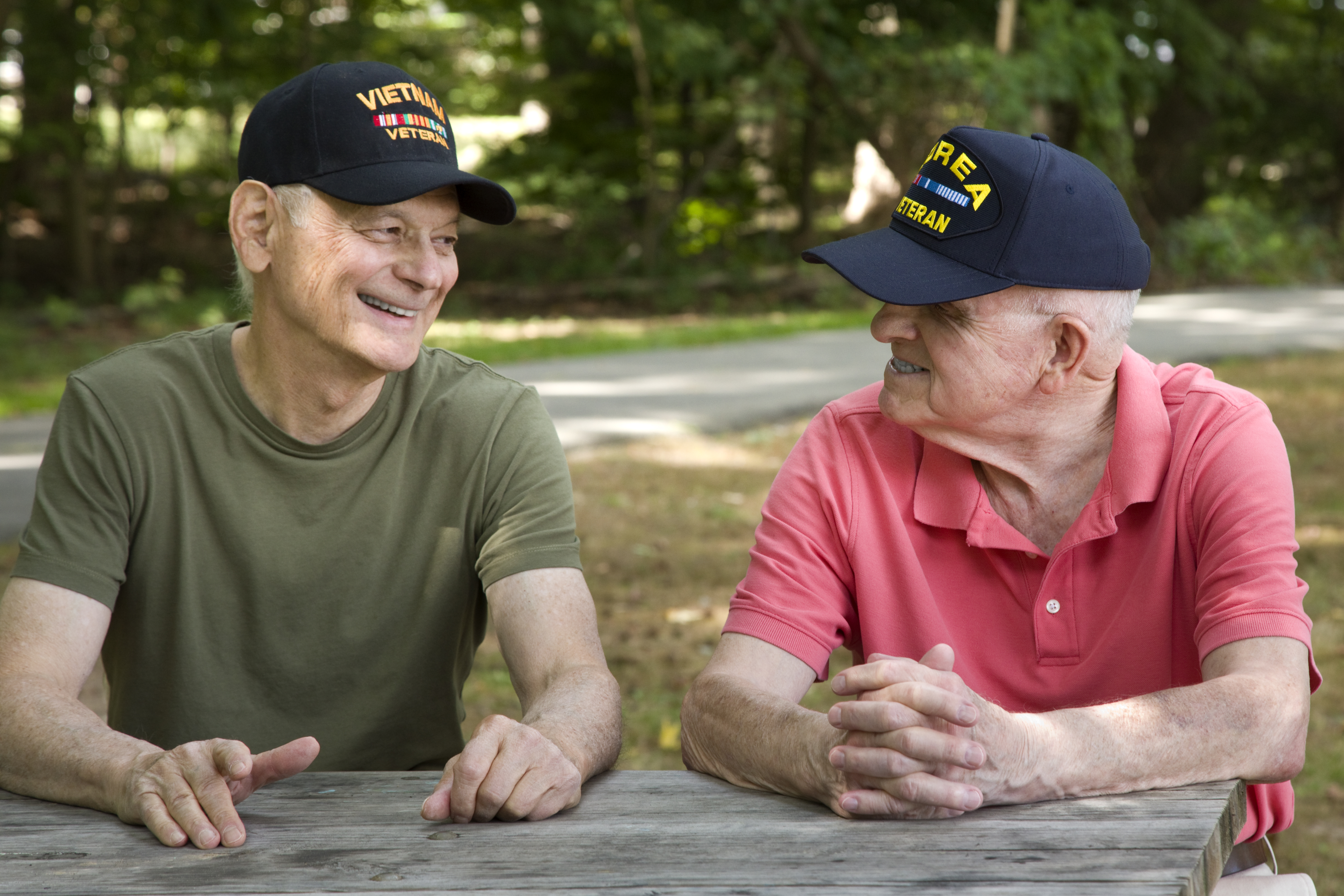 two veterans speaking